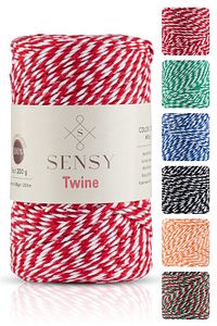 Premium 200 Metre 200 G Kırmızı Beyaz Paket Ip Hediye Paketleme Ipi Marteniçka Ipi Twine Baker ürün fotoğrafı
