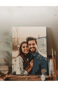 Kişiye Özel Sayılarla Boyama Tuval Seti Hediyelik Ürün Özel Günler Hobi Eğlence ürün fotoğrafı