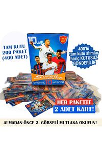 Futbolcu Kartı 10. Yıl Güncel Transferler 200 Paket 400 Adet 2023-2017 Son Sezon ürün fotoğrafı