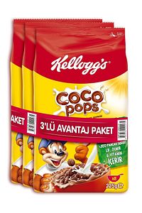 Coco Pops Çikolatalı Buğday Ve Mısır Gevreği 225 gr X 3 Adet,lif Kaynağı,demir Ve 6 Vitami ürün fotoğrafı