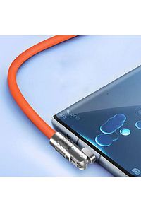 180° Dönebilen USB To Type-C 240W Hızlı Şarj Kablosu 1 Metre TURUNCU ürün fotoğrafı