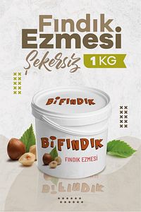 Doğal Şekersiz Fındık Ezmesi Diyabetik Ürün 1kg Katkısız Vegan Glutensiz Sürülebilir %100 Fındıklı ürün fotoğrafı