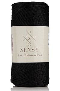 2 Mm - 200 gr Polyester Makrome Ipi Siyah 230 M Polyester Makrome Ip Supla Ip Ve Çanta Ipliği ürün fotoğrafı