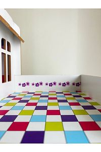 Mobilyasız Bebek Evi, 67 Cm Ahşap Renkli Baskı (çocuk Evi/barbie Oyun Evi) ürün fotoğrafı