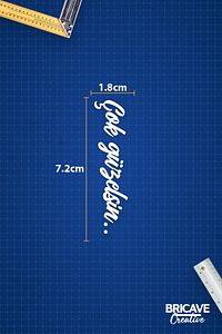 Çok Güzelsin Güneşlik Ayna Yazısı Araba-Motosiklet Cam Etiket Sticker 7,2x1,8cm ürün fotoğrafı