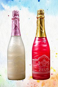 Simli Alkolsüz Şampanya - 2'li Paket - Çilek Aromalı Ve Hindistan Cevizi Aromalı ürün fotoğrafı