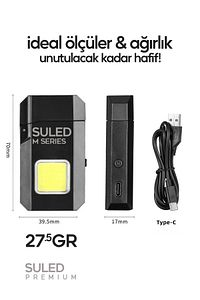 Şarjlı Çakmak USB Şarjlı LED Fener M Serisi Kamp Çakmağı COB Led CE Rüzgardan Etkilenmez ürün fotoğrafı