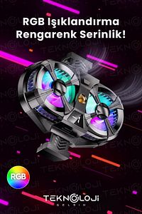 Telefon Soğutucu Fan Çift Pervaneli 3 kademeli Işıklı Göstergeli Bütün Telefon Modelleri İle Uyumlu ürün fotoğrafı