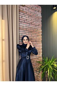 Mona Tesettür Abiye Lacivert ürün fotoğrafı