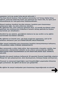 The Real World Andrew Tate Hustlers Unıversıty 4.0 Türkçe Dijital Kitap Amazonkındle Dıamond Paket ürün fotoğrafı