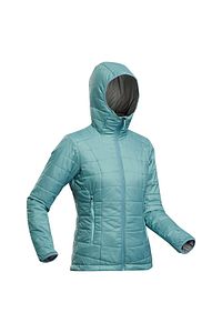 Kadın Outdoor Trekking Kapüşonlu Şişme Mont - Turkuaz - Mt100 -5°c ürün fotoğrafı