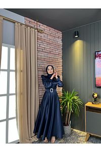 Mona Tesettür Abiye Lacivert ürün fotoğrafı