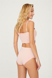 Yüksek Bel Basic Lazer Kesim Bikini Külot 5'li Paket ürün fotoğrafı