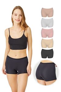 Basic Lazer Kesim Dikişsiz Kadın Boxer Külot 5'li Paket ürün fotoğrafı