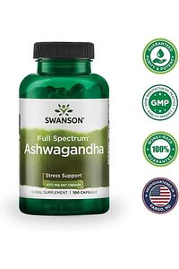 Swanson Ashwagandhaa 450mg 100 Kapsül Aşvaganda (USA FORM) ürün fotoğrafı