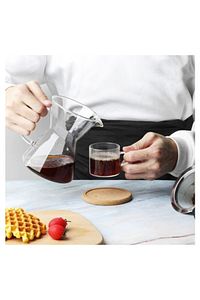 Borosilikat Cam Kahve Demlik Metal Süzgeçli - 600 Ml Filtre Kahve Demliği ürün fotoğrafı