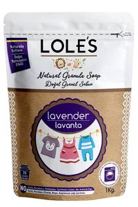 Doğal Granül Sabun Tozu, Bebek Çamaşırları Için Matik, 1kg, Lavanta Kokulu, %100 Bitkisel Bazlı ürün fotoğrafı