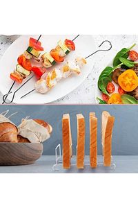 Fritöz Izgarası 3 Şişli Airfryer Aksesuar Teli Ve Ekmek Kızartma Rafı, 2'li Paslanmaz Çelik Set ürün fotoğrafı