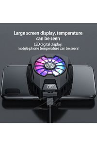 Telefon Soğutma Fanı Göstergeli Cep Telefonu Radyatör Soğutucu Oyun Hızlandırıcı Kablolu ürün fotoğrafı