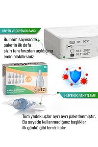 Burun Aspiratörü + 100 Sünger + 10 Yedek Uç | Bebek Nazal Aspiratör | Bebek Burun Temizleyici ürün fotoğrafı