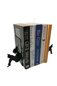Dekoratif Kitap Okuyan Kız Figürlü Metal Kitap Tutucu 2'li Paket (KİTAP AYRACI HEDİYELİ) Mk1s ürün fotoğrafı