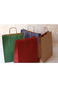 4 Renk Kağıt Çanta Kraft Çanta Set Pelur /hediye Poşeti /kraft Çanta ürün fotoğrafı