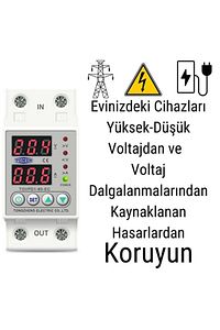 Gerilim Ve Akım Koruma Rölesi Yüksek Alçak Voltaj Akım Koruyucu Röle Monofaz (63A) ürün fotoğrafı