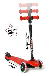Kız Erkek Çocuk Scooter, Yüksekliği Ayarlanabilir Çocuk Scooter, Led Işıklı Tekerlekler ürün fotoğrafı