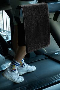 Spor Havlusu Siyah %100 Pamuklu 30x90 Cm Kaliteli Gym Fitness Tenis Golf Boks Havlusu ürün fotoğrafı