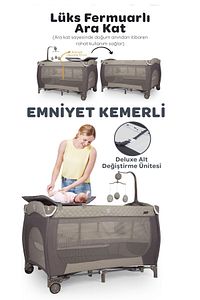 San Diego Orginal Oyun Parkı Bej 8029 - Yatak Hediyeli ürün fotoğrafı