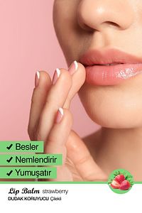 Bitkisel Dudak Koruyucu Çilekli Lip Balm ürün fotoğrafı