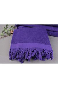 Peştemal Mor Hediye Peştemal 90x180 Cm Pamuk Peştemal Sarong Peştemal Tatil Peştemal ürün fotoğrafı