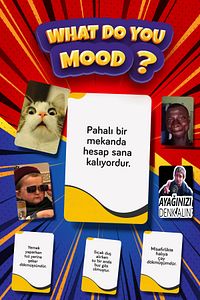 Moodun Ne - Eğlenceli Grup Arkadaş Aile Kutu Oyunu - Hangisi Mod Moodun Do You Meme - Durum Kartı ürün fotoğrafı