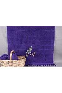 Peştemal Mor Hediye Peştemal 90x180 Cm Pamuk Peştemal Sarong Peştemal Tatil Peştemal ürün fotoğrafı