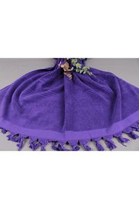 Peştemal Mor Hediye Peştemal 90x180 Cm Pamuk Peştemal Sarong Peştemal Tatil Peştemal ürün fotoğrafı