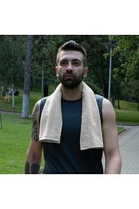 Spor Havlusu Gri %100 Pamuklu 30x90 Cm Kaliteli Gym Fitness Tenis Golf Boks Havlusu ürün fotoğrafı