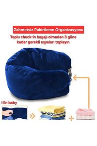 Seyahat Boyun Yastığı ve Giysi Eşyaları Ekstra Bagaj Ücretlerinden Kaçınmak için 3'ü 1  Organizer ürün fotoğrafı