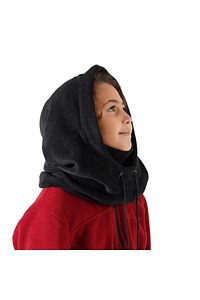Erkek Çocuk Siyah Polar Balaklava Rüzgar Geçirmez Sıcak Tutan Kar Maskesi ürün fotoğrafı