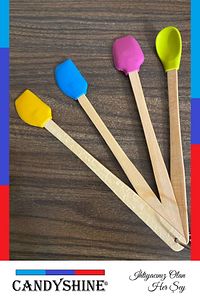Çizmez Renkli Silikon Ahşap Saplı Silikon Uçlu Mutfak Seti Spatula Kaşık Seti ürün fotoğrafı