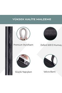 Kapı Altı Rüzgar Önleyici Isı Yalıtım Süngeri Eşik Altlığı Stoper Rüzgarlık Toz Soğuk Sünger Çelik ürün fotoğrafı