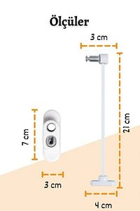 Beyaz 1 Adet Çelik Halatlı Kablolu Pvc Pencere Emniyet Çocuk Güvenlik Kilidi ürün fotoğrafı