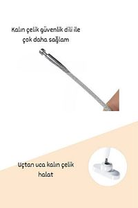 Beyaz 1 Adet Çelik Halatlı Kablolu Pvc Pencere Emniyet Çocuk Güvenlik Kilidi ürün fotoğrafı