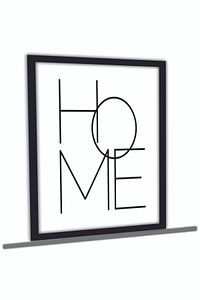 1 Adet Home Yazılı Ahşap Mdf Çerçeve Görünümlü Mdf Tablo ürün fotoğrafı