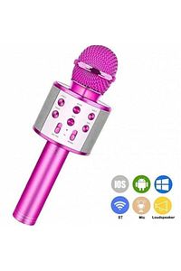 Karaoke Mikrofon Bluetooth Aux Usb Sd Kart Girişli (WS-858) ürün fotoğrafı