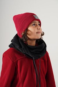 Erkek Çocuk Siyah Polar Balaklava Rüzgar Geçirmez Sıcak Tutan Kar Maskesi ürün fotoğrafı
