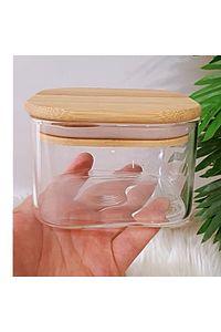 6'lı Bambu Kahvaltılık Seti Cam Hazneli Silikon Vakumlu Kapaklı Tepsi Dahil 13 Parça Sunum Organizer ürün fotoğrafı