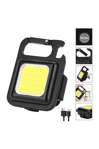Mini Led El Feneri , Karabinalı, Mıknatıslı , Su Geçirmez , Şişe Açacaklı , Şarjlı 800mah ürün fotoğrafı
