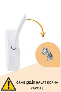 Beyaz 1 Adet Çelik Halatlı Kablolu Pvc Pencere Emniyet Çocuk Güvenlik Kilidi ürün fotoğrafı