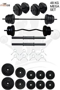 48 Kg Z-barlı Megaset Halter Seti Ve Dambıl Seti ,ağırlık Seti , Fitness Seti ürün fotoğrafı
