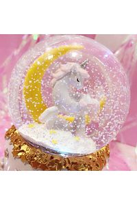 Orta Boy Unicorn Temalı Müzikli Ve Işıklı Kar Küresi Unicorn ürün fotoğrafı